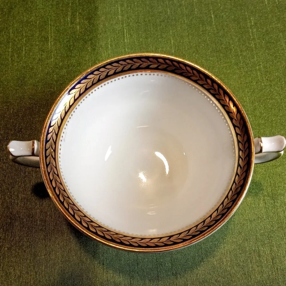 George Jones Fine China Bouillon Bowls & Saucers